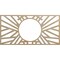 Ekena Millwork Hoover Wood Fretwork Pierced Ceiling Medallion, Hickory, 22"W x 11"H x 8 1/8"ID x 3/8"T CMWP22X11X0375HOHI - alternate 1